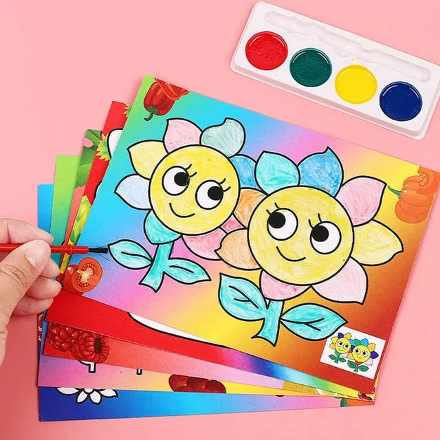 DIY Cartoon Aquarell Graffiti Malset für Kinder zum Basteln und Gestalten in Mehrfarben - Bild 1