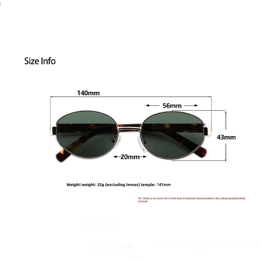 WENID Sonnenbrille, oval, Metall, Vollrand, Unisex - Bild 2