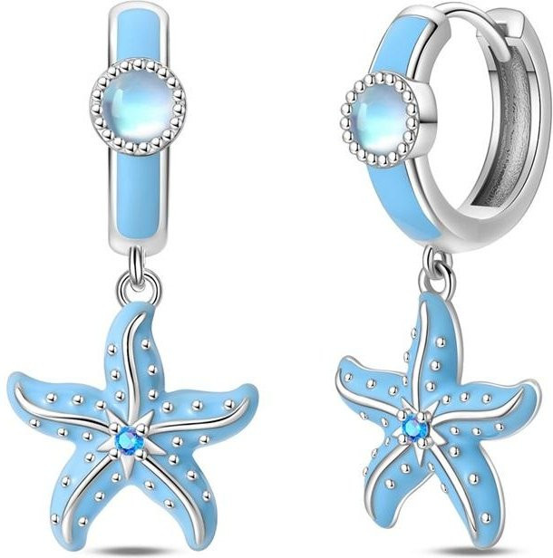 Ohrringe 925 Silber, Seestern, Zirkonia, Damen - Bild 1