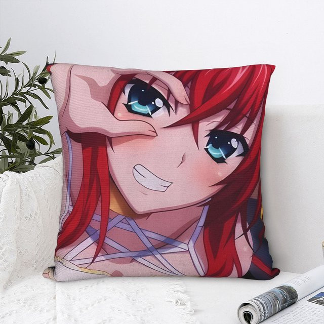 Rias Grimory High School DxD Anime Kissenbezug im Vintage-Stil, quadratisch, mehrfarbig - Bild 1