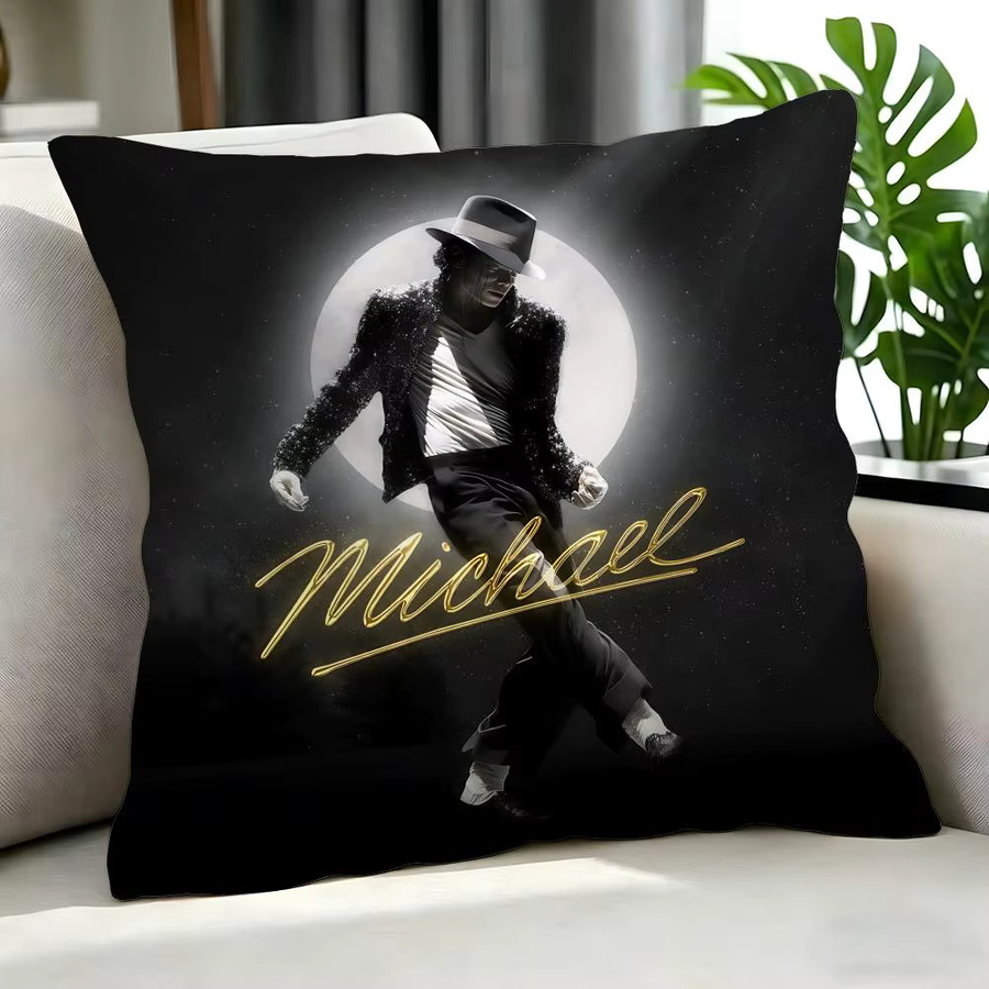 Singer Michael Jackson Kissenbezug-Set, 4-teilig, Weiß, B/T/H: 50 x 50 cm, 45 x 45 cm, 40 x 40 cm - Bild 4