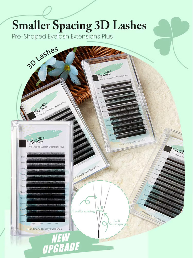 Yelix Narrow 3D W Shape Lashes, Volumen-Wimpernverlängerungen, Classic black - Bild 5