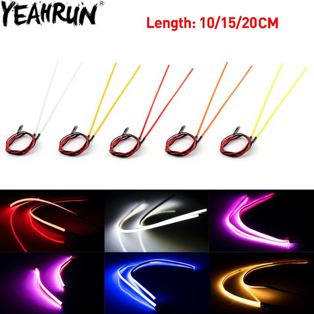 YEAHRUN RC Auto Shell Suchscheinwerfer Weichen Draht COB LED Licht Rücklicht Scheinwerfer, Zubehör - Bild 1