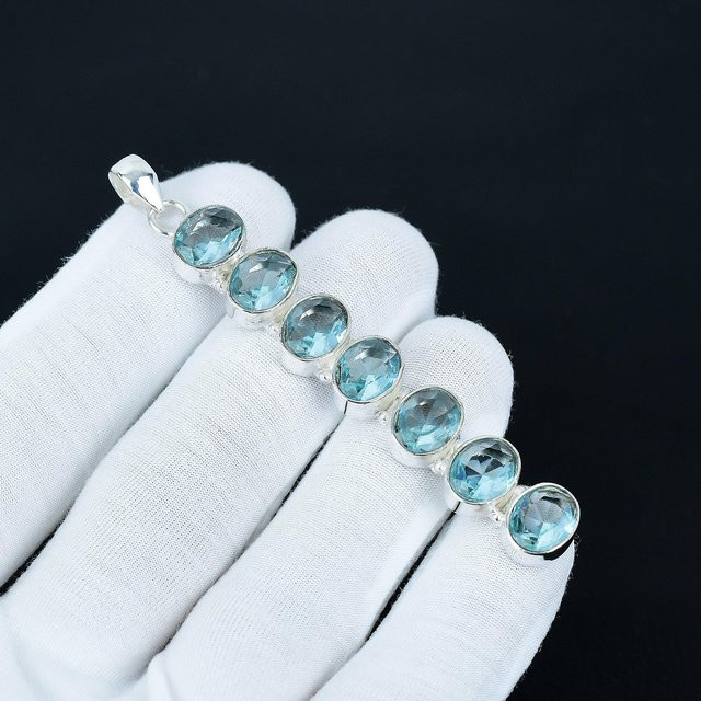 JewelryMart Anhänger, Aquamarin, 925 Silber, Damen - Bild 1