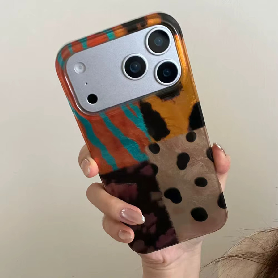 FunYudas Handyhülle mit Retro-Leopardenmuster in Mehrfarbig für iPhone Modelle - Bild 2