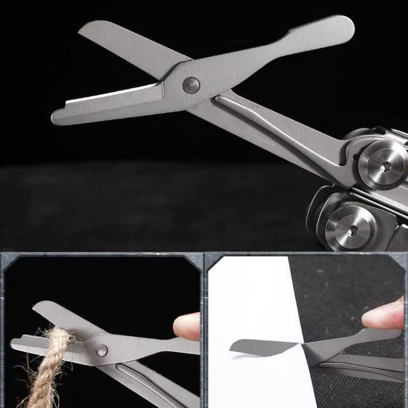 Daicamping DL1 DL0 EDC Multifunktionswerkzeug in Silber mit Klinge und Clip als faltbares Multitool - Bild 2