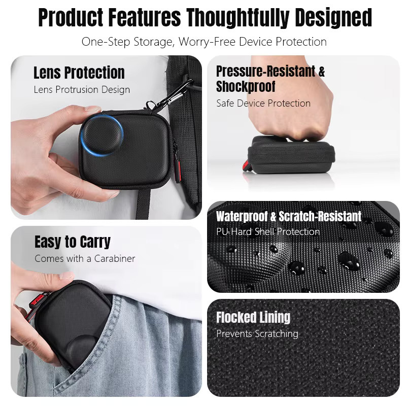 STARTRC Tragbare Mini-Aufbewahrungstasche für DJI Osmo Nano, wasserdicht und stoßfest, Schwarz - Bild 2