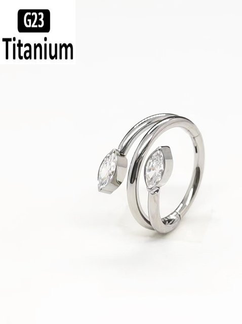 pioroe Piercing Nasenring, Titan, Silber, Unisex - Bild 1