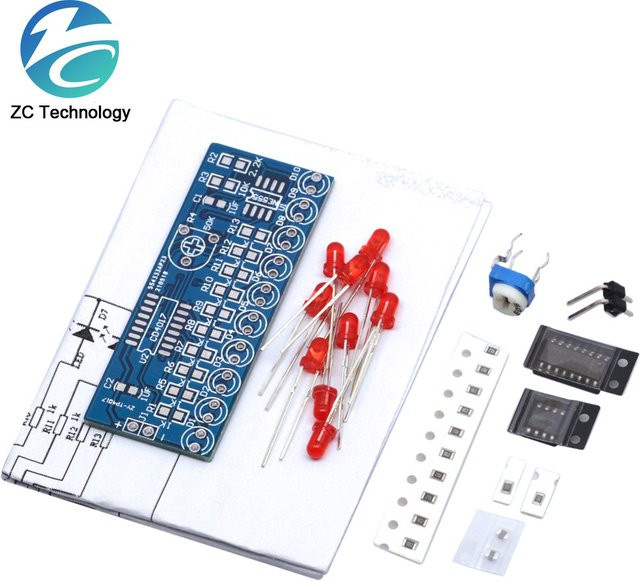 DIY Elektronik-Bausatz LED Flow Licht mit NE555 und CD4017 Kit - Bild 1