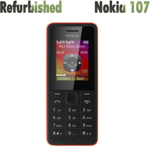 Generalüberholtes Nokia 107 Dual-SIM Mobiltelefon in Schwarz - Bild 1
