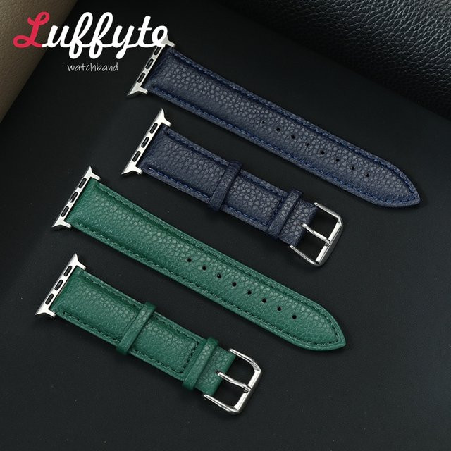 luffyte Uhrenarmband PU-Leder, Lychee Grain, Unisex - Bild 1