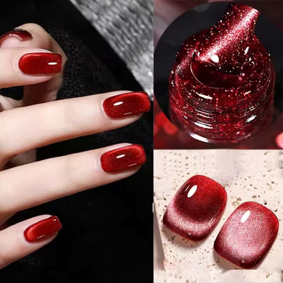 MIANEL NAIL Katzenaugen-Nagellack, Rot, 10 ml, Unisex - Bild 2