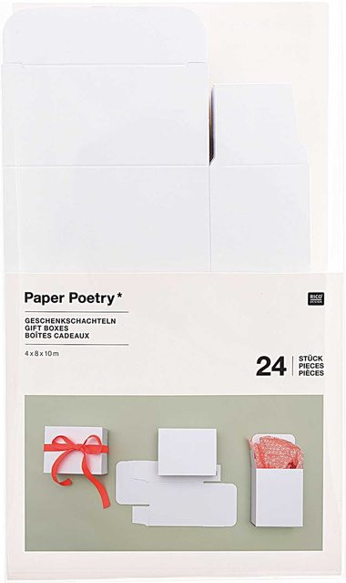 Rico Design Paper Poetry Adventskalender Boxen Set 24-teilig Weiß aus Papier - Bild 1