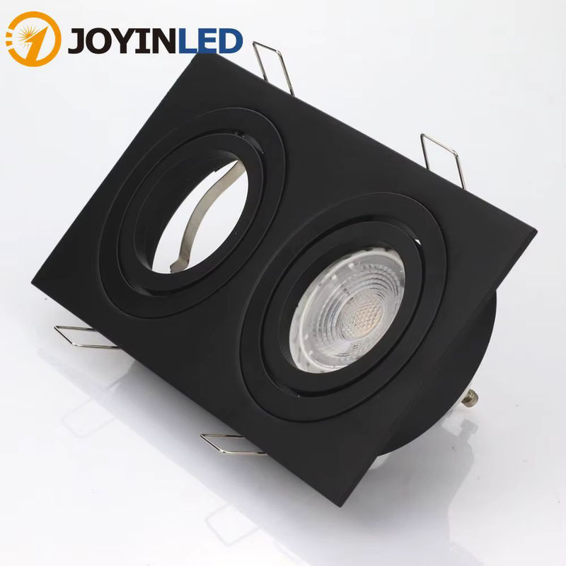 JOYINLED Aluminium Doppel-Downlight-Halterung für GU10 MR16 Leuchten in Schwarz, Silber oder Weiß - Bild 5