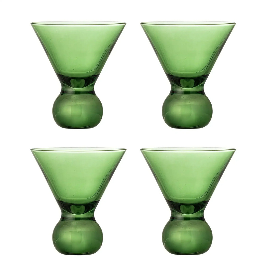 Bloomingville Cocktailglas Corliss in Grün, 4 Stück - Bild 1