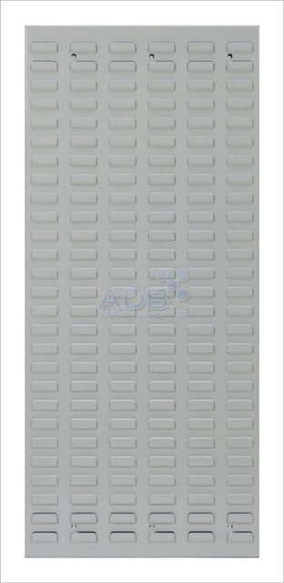 PROREGAL Orthogonale Schlitzplatte aus Stahl in Lichtgrau Matt, H x B: 98,7 x 45,6 cm - Bild 1