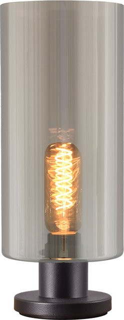 Masterlight Ortona Tischleuchte aus Glas und Metall in Schwarz matt mit transparentem Schirm Ø 140 mm - Bild 1