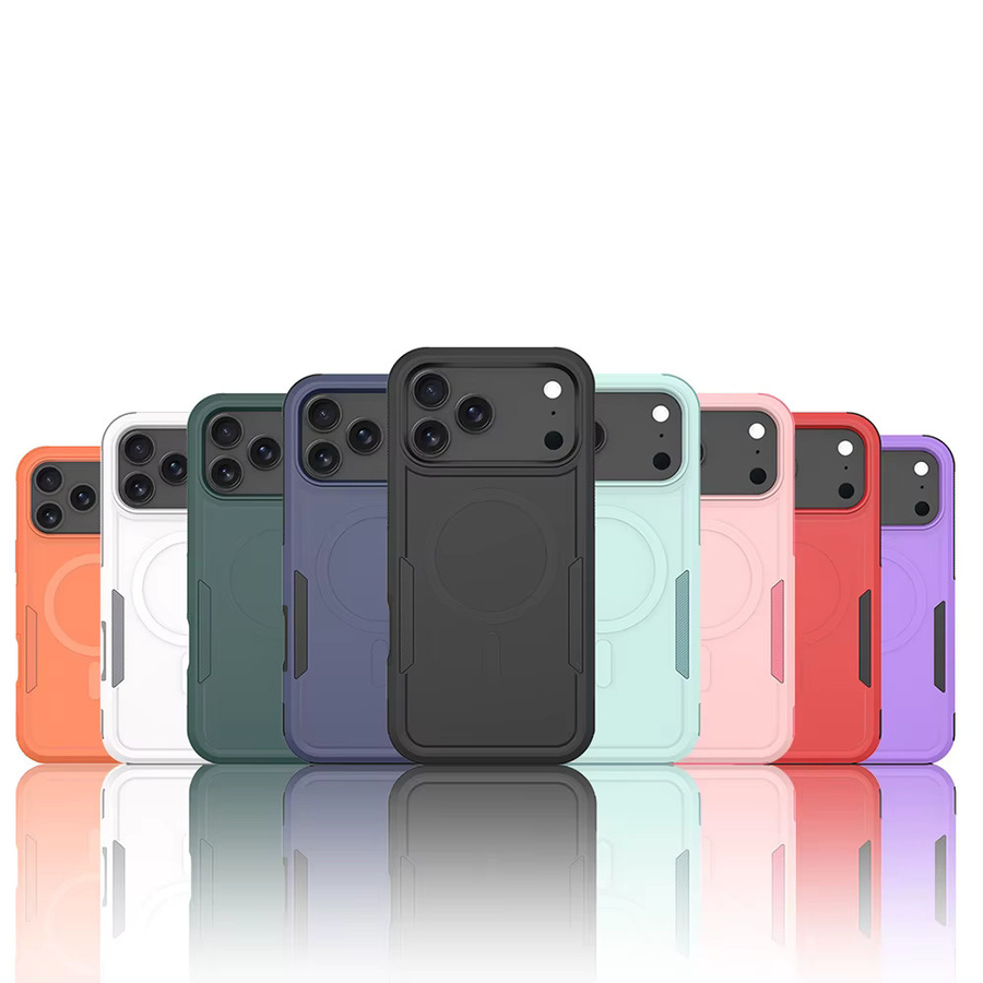 Cosmic Armor OTT magnetische Handyhülle für iPhone 16 15 14 Plus 13 Pro Max stoßfeste kabellose Lade-Schutzhülle in Blau und Orange - Bild 4