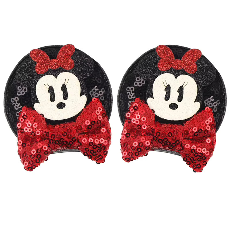 Disney Minnie Maus Haarspangen mit Pailletten und Schleifen, Kinder - Bild 2