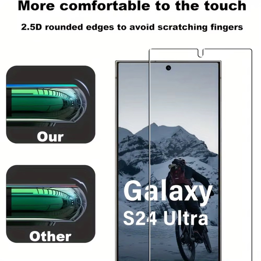NNBILI Displayschutzfolie aus gehärtetem Glas für Samsung Galaxy S26, S25, S24 Ultra Plus und S24 FE, transparent - Bild 2