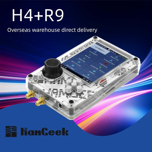 HamGeek R9 SDR Radio mit PortaPack H4 und transparentem Plastikgehäuse inklusive Antenne und USB-Kabel - Bild 1