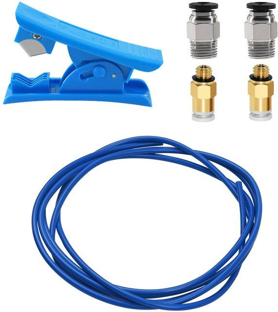 Aibecy 3D-Drucker-Kit PTFE-Schlauch für 1,75 mm Filament inklusive 2 PTFE-Rohrschneider, Blau, Länge: 2 m - Bild 1