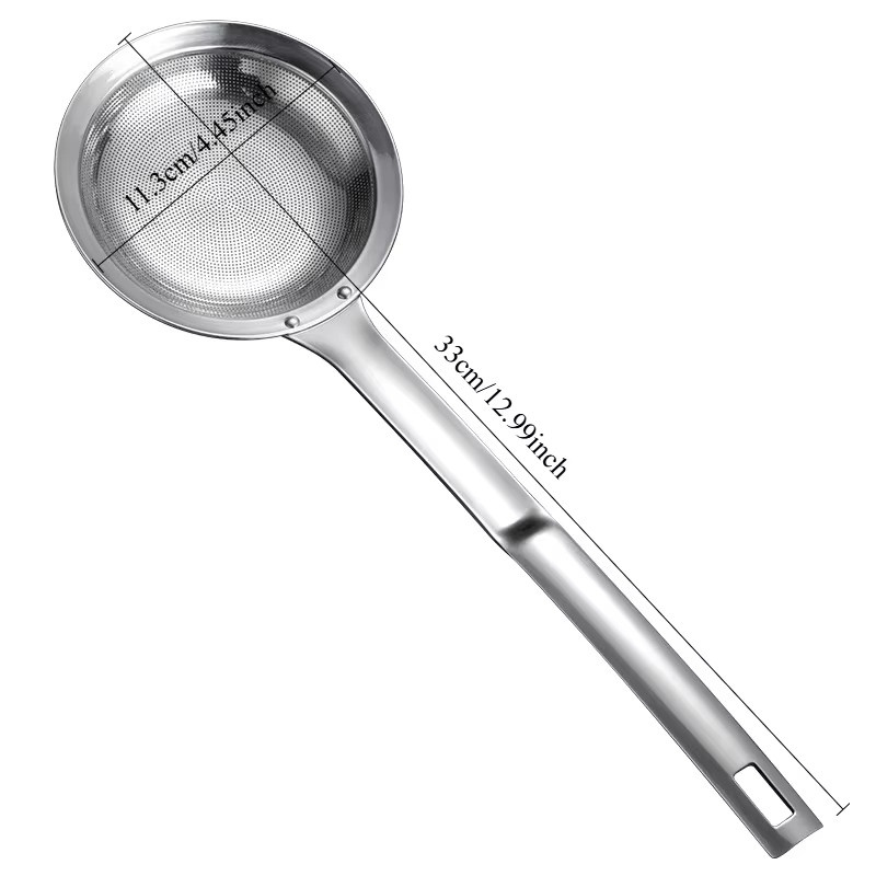 Feines Edelstahl-Sieb in Silber für die Küche zum Sieben von Mehl, Zucker oder Tee - Bild 3