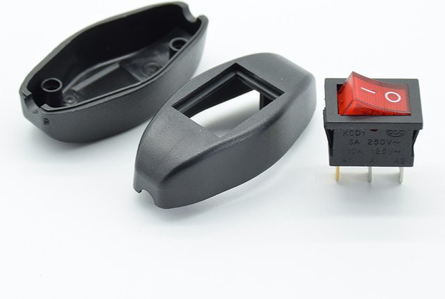 Hochleistungs-Wippschalter 301 mit Leuchtindikator in Schwarz für DIY-Zubehör - Bild 1