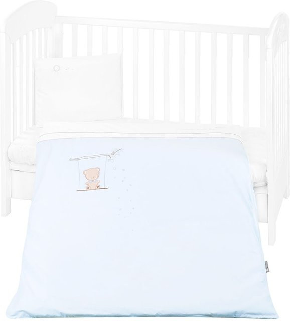 Kikkaboo Babybettwäsche Set Dream Big 5-teilig aus 100 % Baumwolle in Blau mit Bettdecke B: 135 cm, B: 95 cm und Kopfkissen B: 45 cm, H: 35 cm - Bild 1