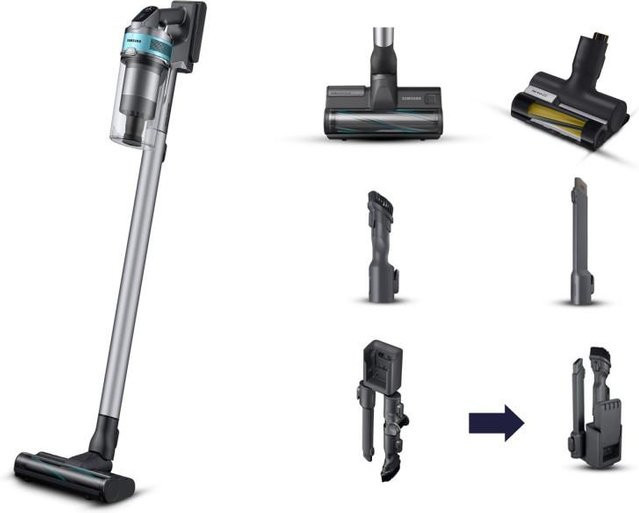 Samsung Jet75E Pet VS20B75AGR1/GE Akku-Staubsauger, beutellos, Grau - Bild 1