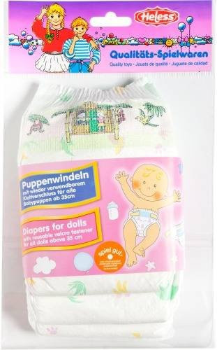 No Name Puppen-Höschenwindeln 3 Stück, Größe für 35 - 50 cm - Bild 1