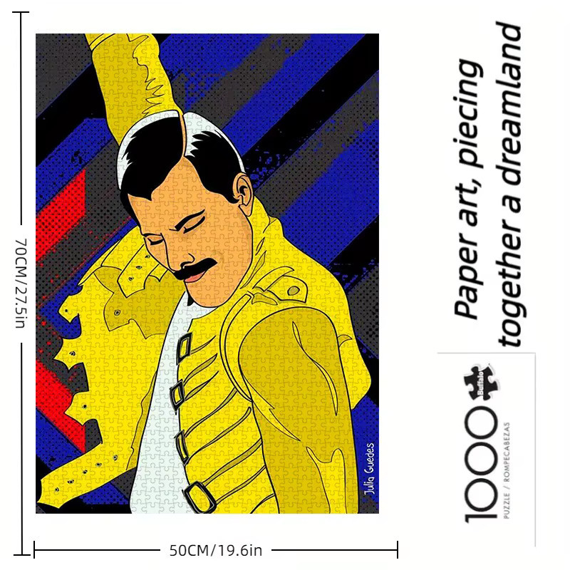 AZNM Freddie für MERCURY Rockmusik Porträt, Papierpuzzle, 1.000 Teile - Bild 2