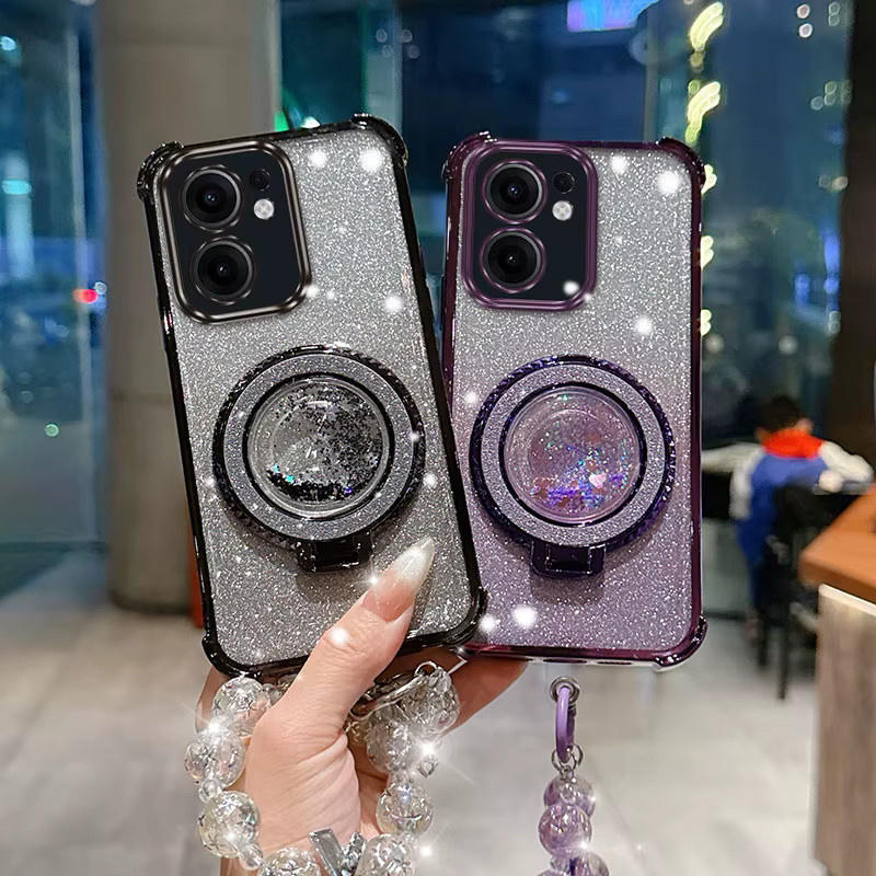 Schutzhülle mit Lanyard für OPPO Reno 13F, 14 Pro, 12 Pro und weitere Modelle, Farbe: Silber - Bild 1