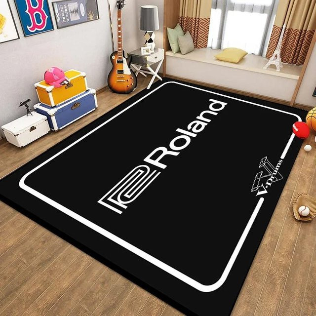 R-Roland Schlagzeugteppich mit Schallschutz und Vintage-Design, Farbe: Schwarz, B/T: 120 x 160 cm - Bild 1