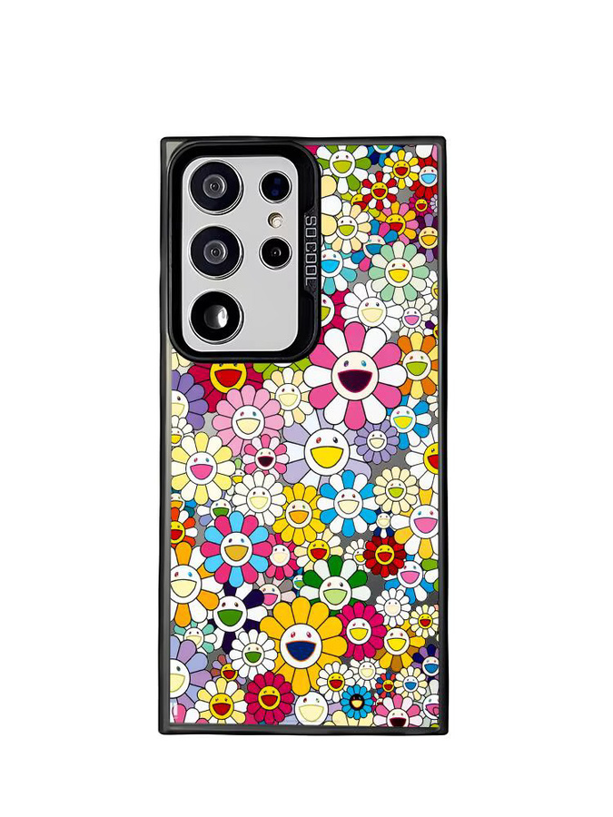 T-TakaShis M-MuraKAmis Silikon Handyhülle für Samsung Galaxy S25 Edge S24 S23 S22 S21 S20 Ultra in Silber - Bild 5