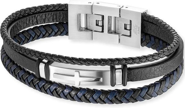 Save Brave Armband Edelstahl, Schwarz, Herren - Bild 1