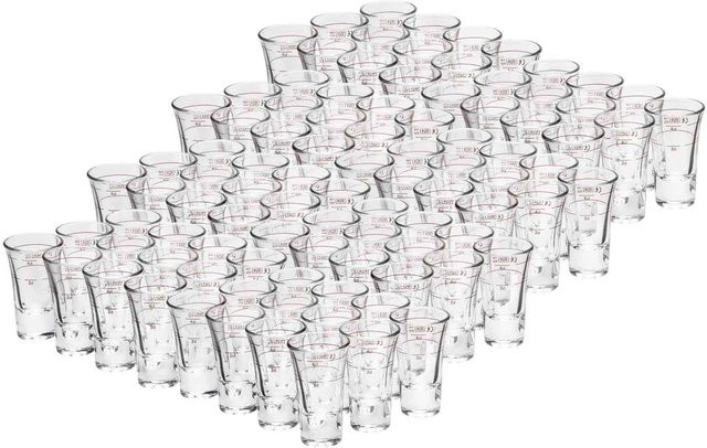Van Well Shot Glass Set Rotring Dublino, transparent, 96er Set, 2 cl und 4 cl - Bild 1
