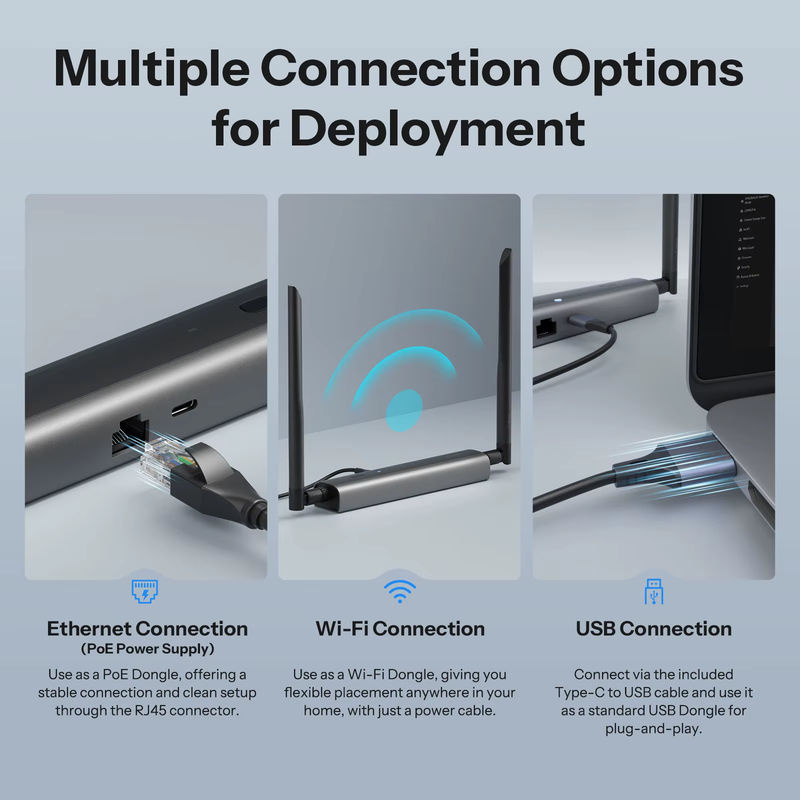 SONOFF Dongle-MZG23 Z-Wave 800 PoE Dongle Max mit EFR32ZG23 ESP32D0WDR2 Dual-Chip, unterstützt Ethernet, Wi-Fi und USB-C für hohe Reichweite - Bild 2
