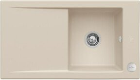 Villeroy & Boch Spüle Timeline 50 in Almond mit Ablauforgan und Exzenter aus CeramicPlus Keramik - Bild 1