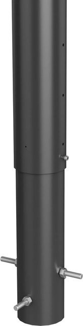 Biohort Steher für Sichtschutz zum Einbetonieren aus Stahlblech, Höhe: 135 cm, Farbe: Dunkelgrau-metallic - Bild 1