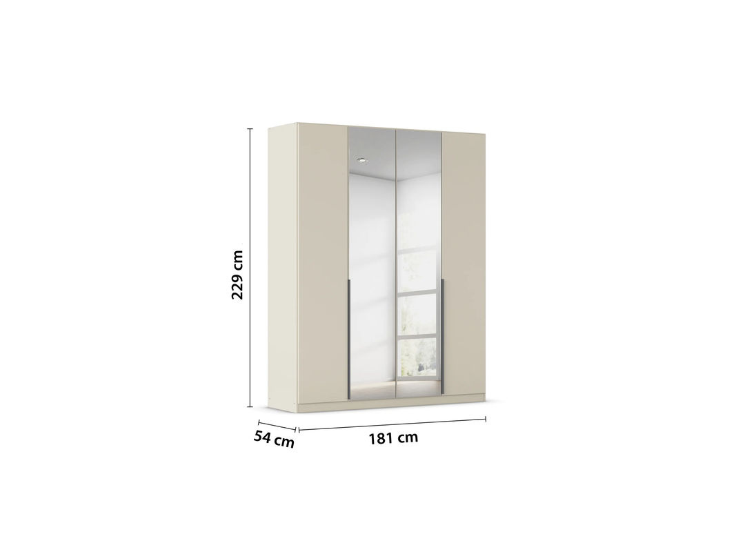 RAUCH Drehtürenschrank Alabama mit Spiegel in Beige-Champagner und Eiche Sonoma, B/H: 181 x 229 cm - Bild 2