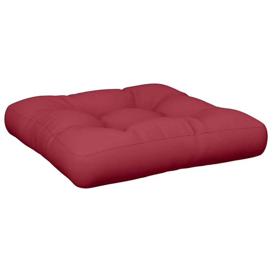 vidaXL Palettenkissen Weinrot aus Polyester, quadratisch, B/T/H: 58 x 58 x 10 cm, wasserabweisend und UV-beständig - Bild 2