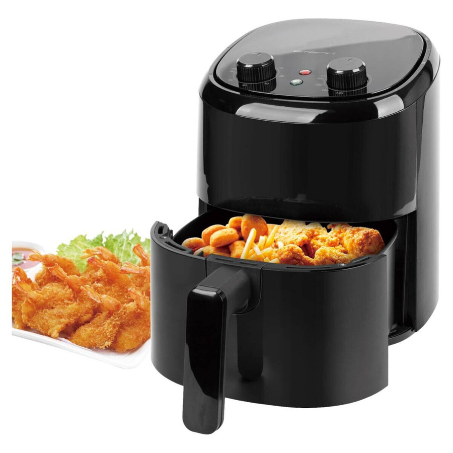 Emerio Heißluftfritteuse AF-130646 in Schwarz aus Kunststoff mit 2,2 l Volumen, H: 26 cm, B: 23 cm, T: 23 cm - Bild 2