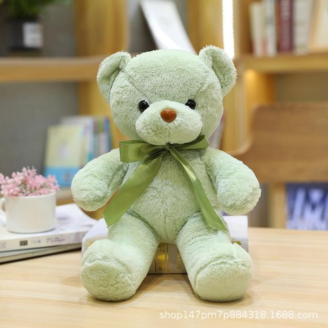 Plüsch Stoffpuppe Bär mit bunten Bändern, 30cm, ab 14 Jahren - Bild 1