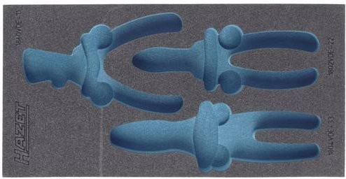 Hazet 2K-Weichschaum-Einlage 163-227L in Blau, B: 17,2 cm, L: 34,2 cm - Bild 1