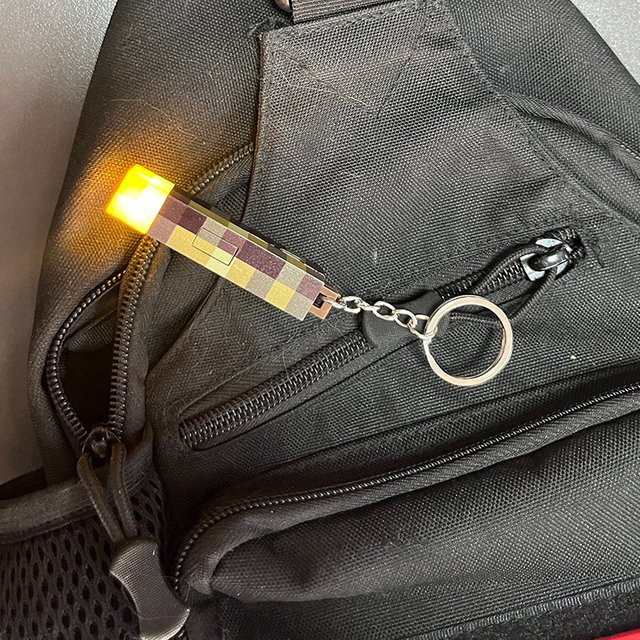 Minecraft Cartoon MC Schlüsselanhänger Taschenlampe, Unisex - Bild 1