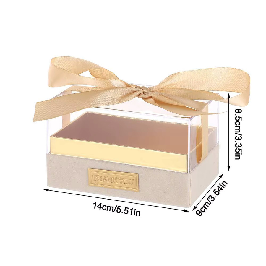 Transparente Acryl Geschenkbox in Bogenform für Hochzeiten, Geburtstage und Valentinstag - Bild 3