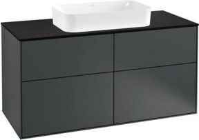 Villeroy & Boch Waschtischunterschrank Finion in Blau, Wandmontage, mit Türen und internen Schubladen, B/T/H: 120 x 50,1 x 60,3 cm - Bild 1