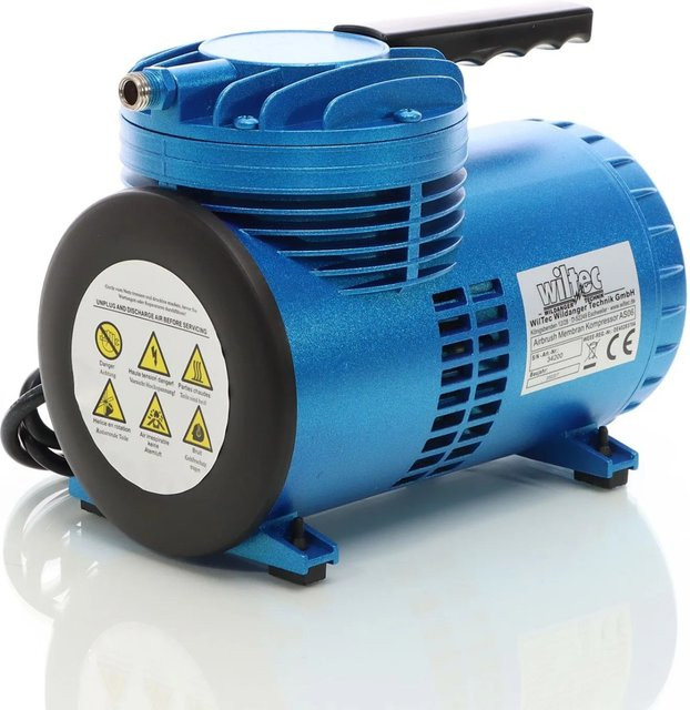 Wiltec Airbrush Membrankompressor AS06 in Blau - Bild 1