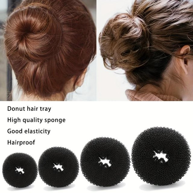 YULIN Haarbrötchen-Maker-Set, 8 Stück, Dunkelbraun & Beige - Bild 1